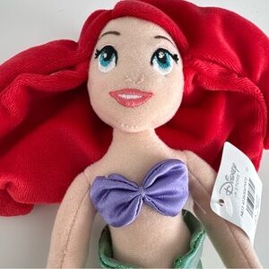 Disney Store Ariel Plush Doll - Red Hair, Purple Top NWT 14” never used